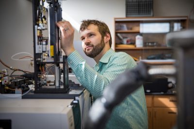 person working in a lab