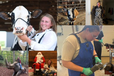 A collage of photos of Lily Stenning