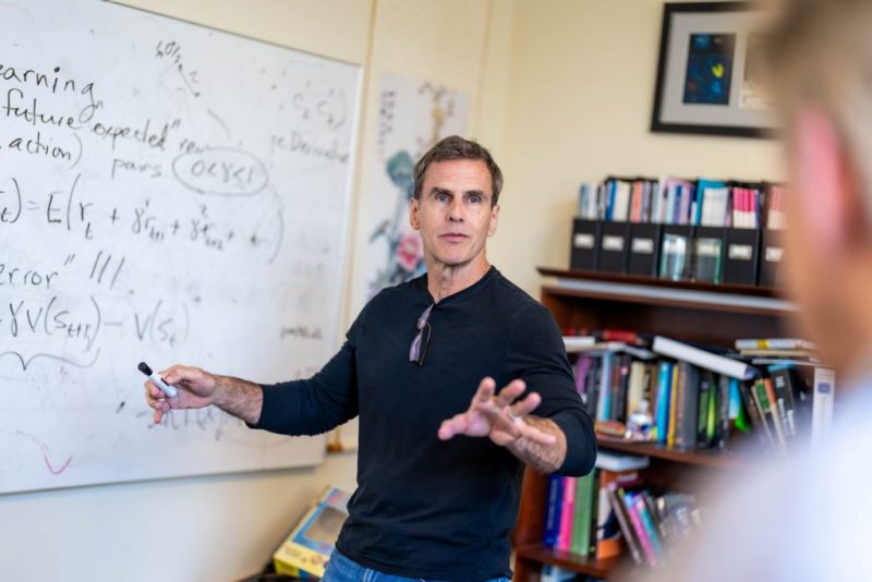 Read Montague bridges the gap between theory and practice, transforming complex computational models of the brain into meaningful applications that deepen our understanding of human decision-making and mental health. Virginia Tech photo by Clayton Metz.