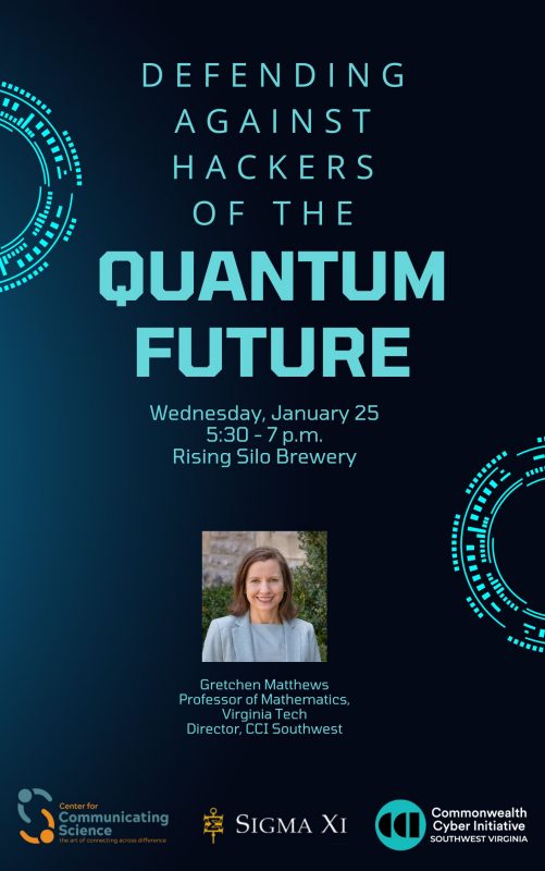 Flyer for the event with dr. mathhews in the center (headshot image)